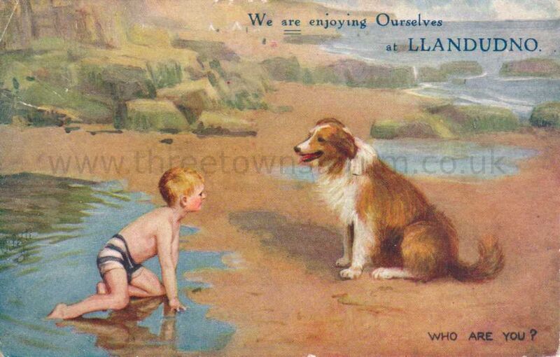 We are enjoying ourselves at Llandudno (Who are you)
