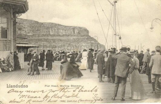 Llandudno Pier Head waiting steamer
