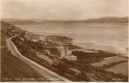 Marine Drive and Abbey Hotel Llandudno
