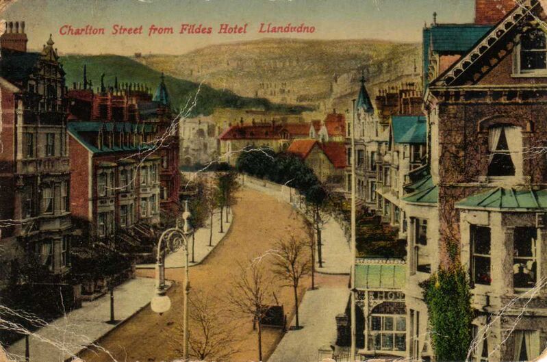 Charlton Street from Fildes Hotel Llandudno

