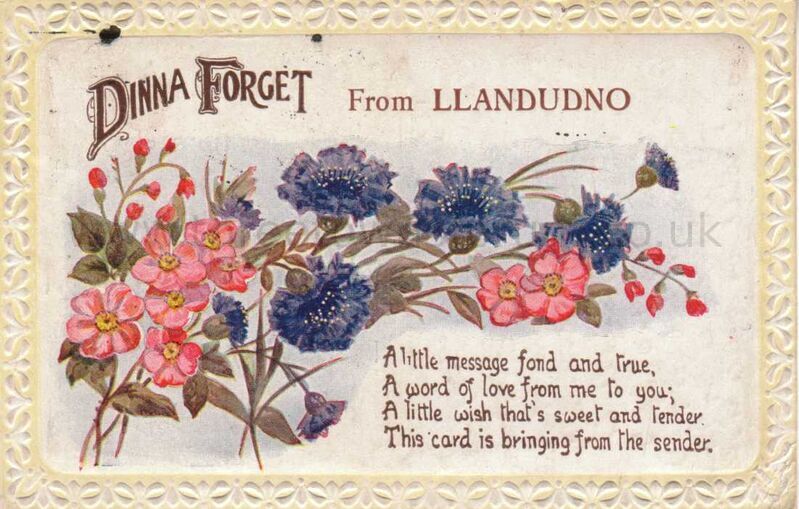 Dinna forget from Llandudno
