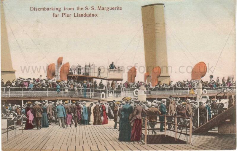 Disembarking from the SS Marguerite for Pier Llandudno
