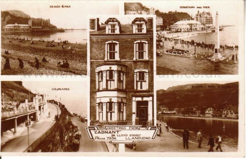 Greetings from Cadnant 38 Lloyd Street Llandudno
