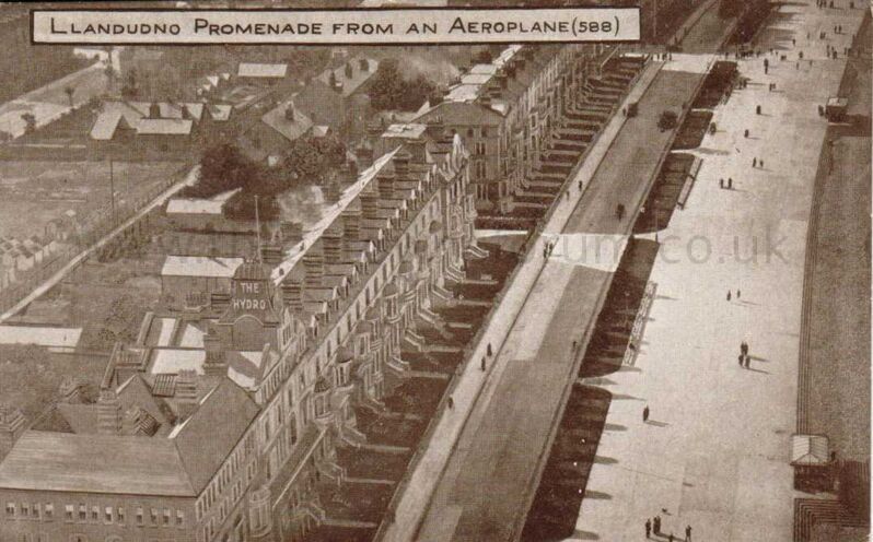 Llandudno Promenade from an Aeroplane
