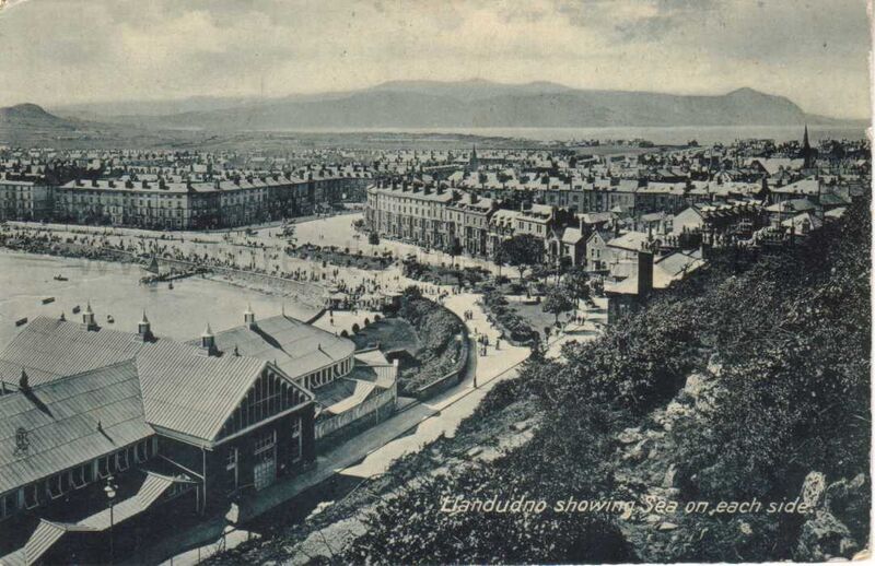 Llandudno showing sea on each side
