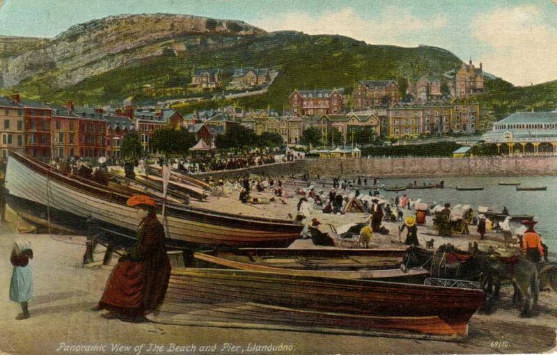 Panoramic View of the Beach and Pier Llandudno

