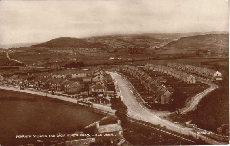 Penrhyn Village and Bryn Euryn from Little Orme
