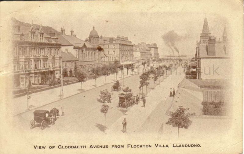 View of Gloddaeth Avenue from Flockton Villa Llandudno
