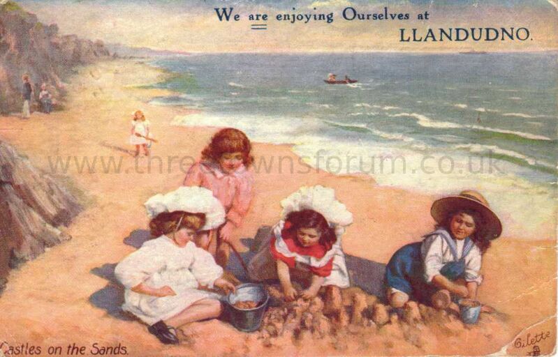 We are enjoying ourselves at Llandudno (Castles on the Sands
