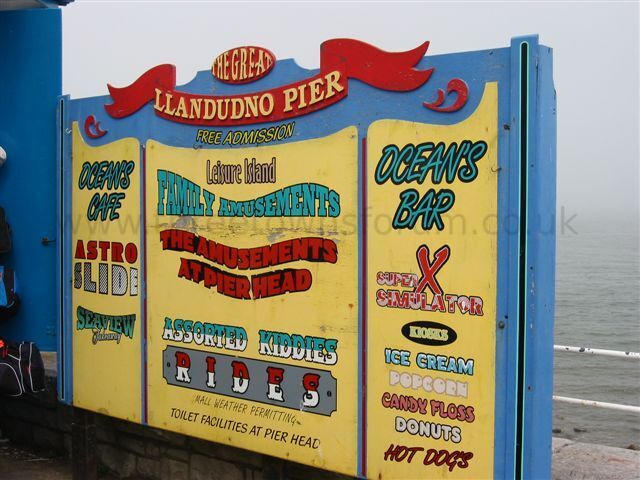 LLANDUDNO PIER AMUSEMENTS BOARD 2000S
