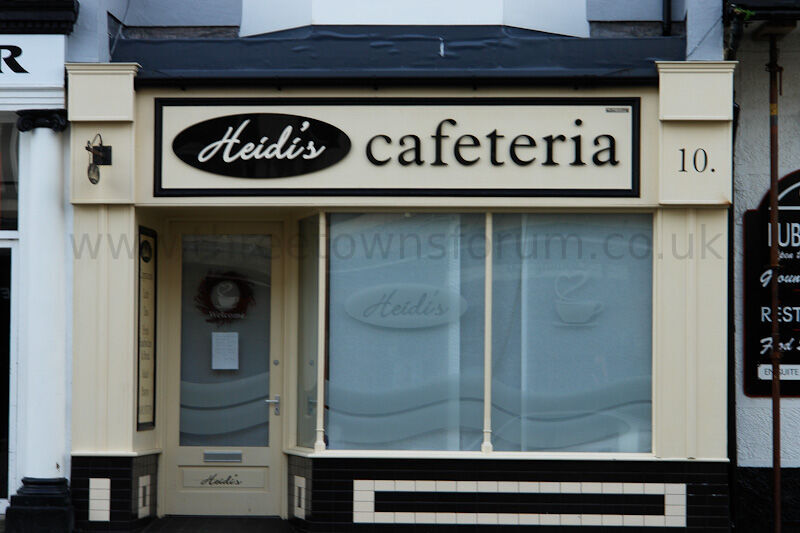 HEIDIS CAFETERIA, CLONMEL STREET, LLANDUDNO
Currently Cafe Indulgence (2023)
