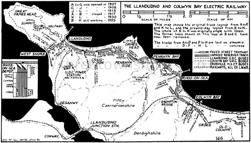 LLANDUDNO AND COLWYN BAY TRAMWAY ROUTE MAP
