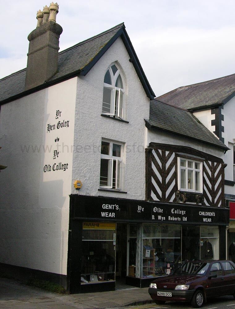 THE OLD COLLEGE, CASTLE STREET, CONWY 2005
Now renovated and in use as Rowlands Pharmacy (2023)
