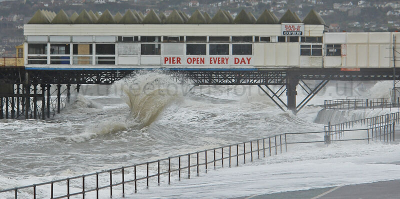 STORM AT COLWYN BAY PIER 2008
