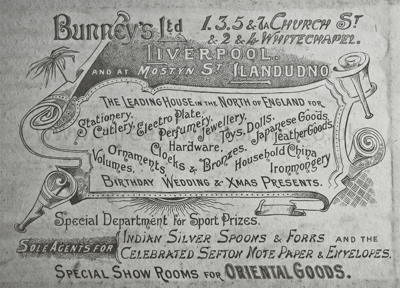 BUNNEYS DEPARTMENT STORE, MOSTYN STREET, LLANDUDNO
Corner of Mostyn Street, Clonmel Street
