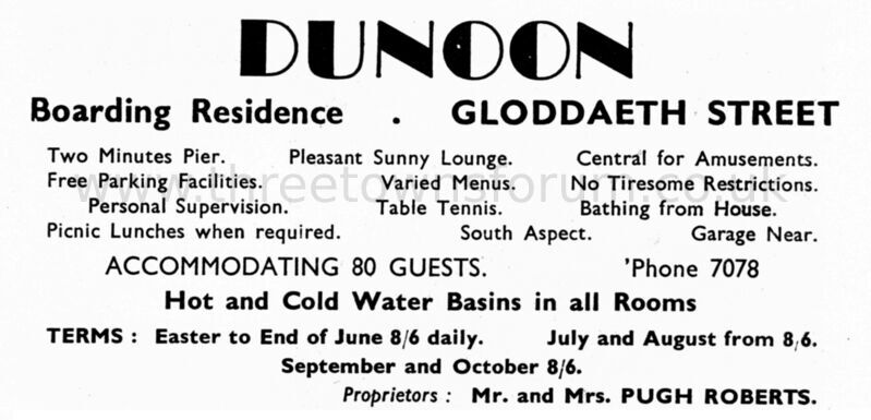 1941 DUNOON HOTEL
