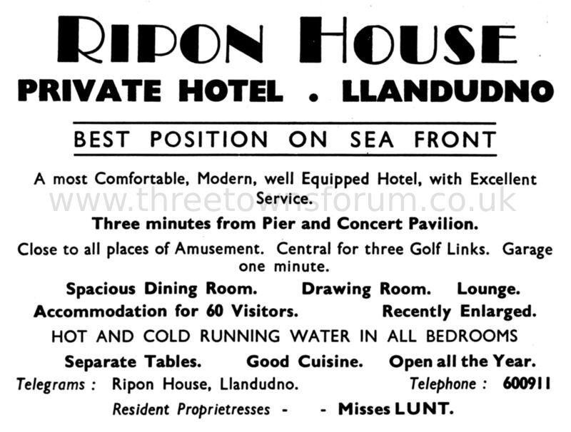 1941 RIPON HOUSE HOTEL
