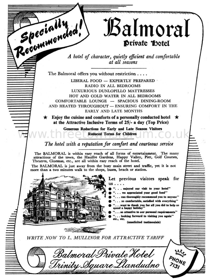 1954 BALMORAL HOTEL
