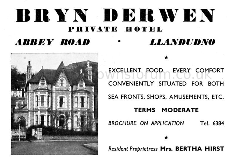 1954 BRYN DERWEN HOTEL
