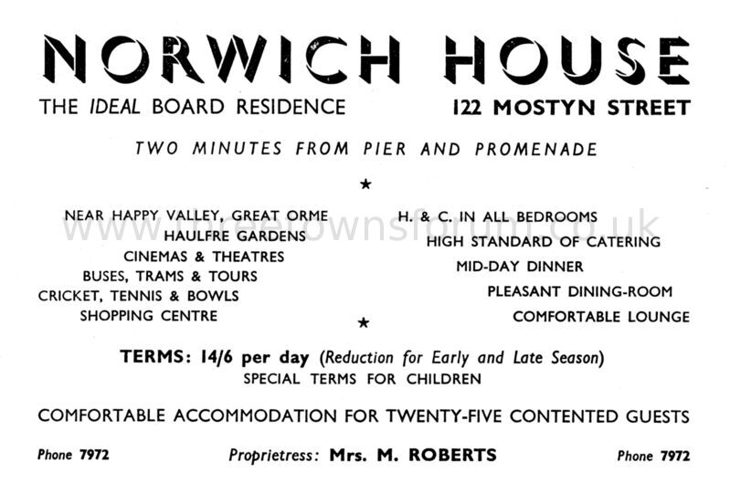 1954 NORWICH HOUSE
