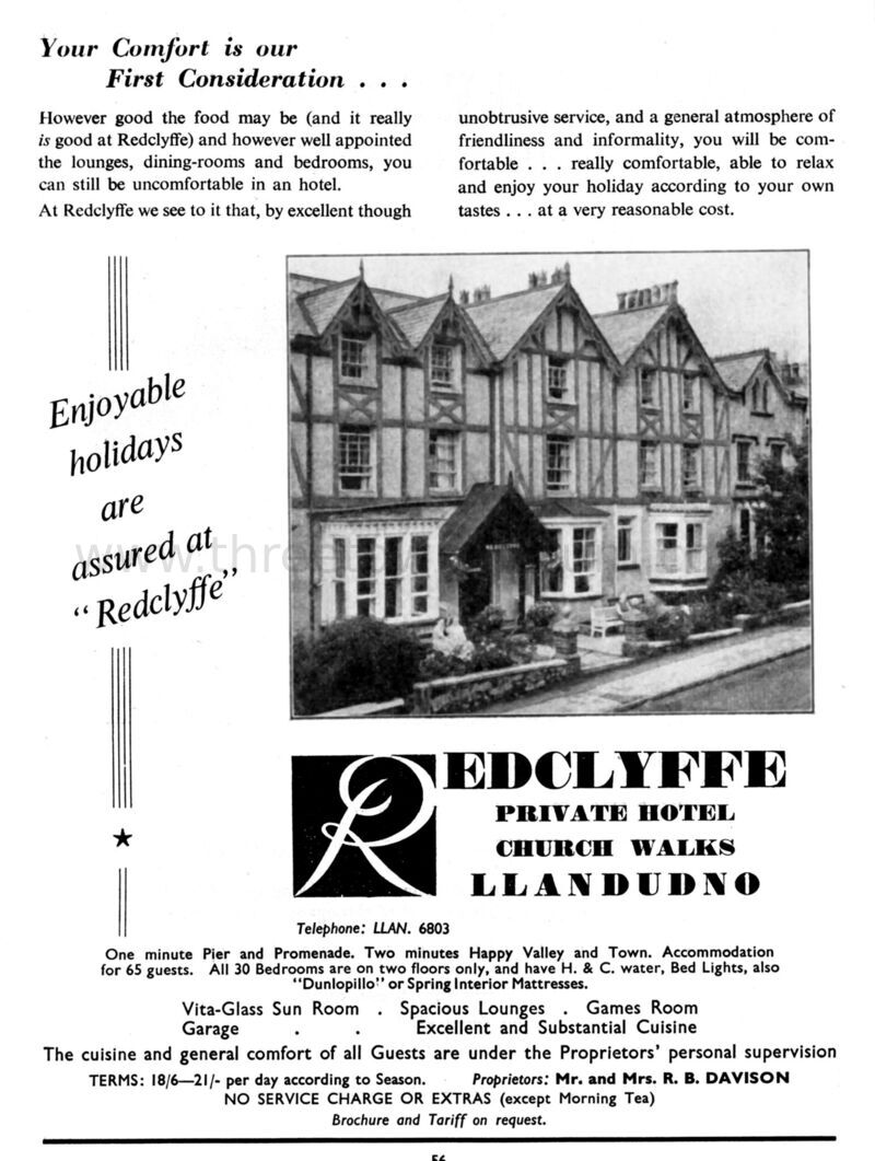 1954 REDCLYFFE HOTEL
