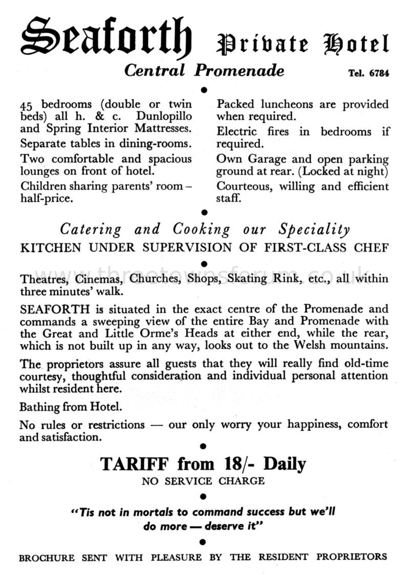 1954 SEAFORTH HOTEL
