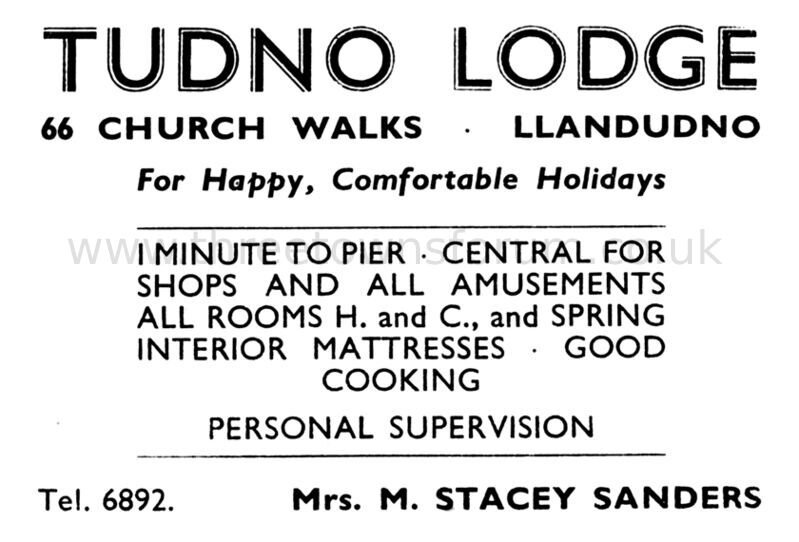1954 TUDNO LODGE
