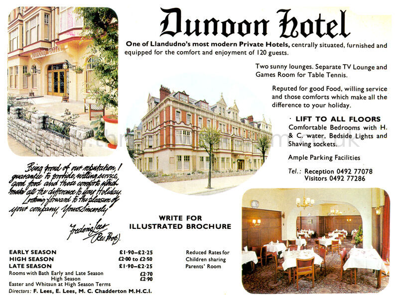 1972 DUNOON HOTEL
