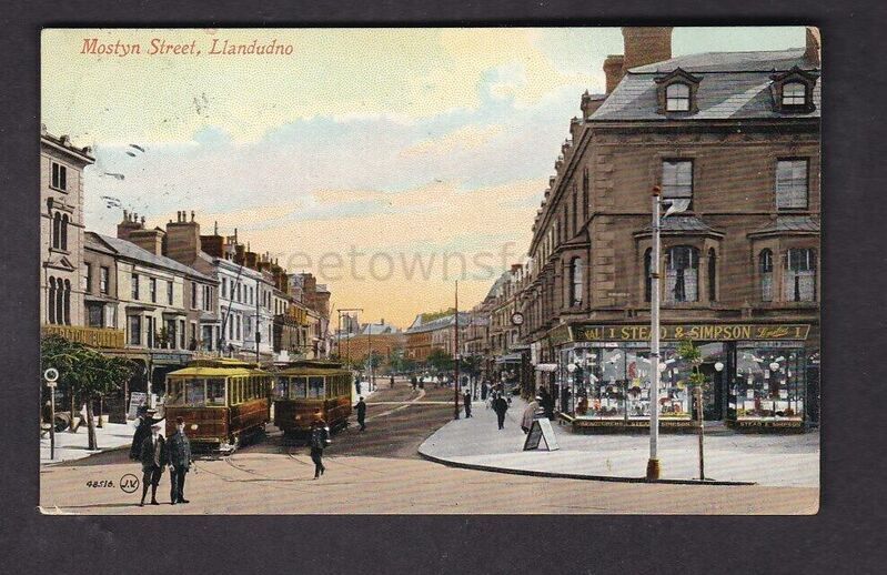 CORNER MOSTYN STREET AND GLODDAETH STREET LLANDUDNO 1900S

