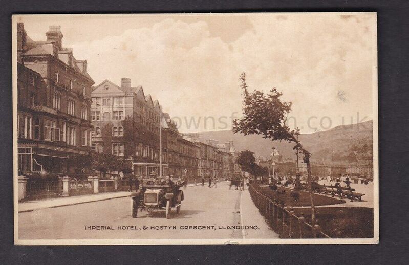 IMPERIAL HOTEL AND MOSTYN CRESCENT LLANDUDNO 1920S
