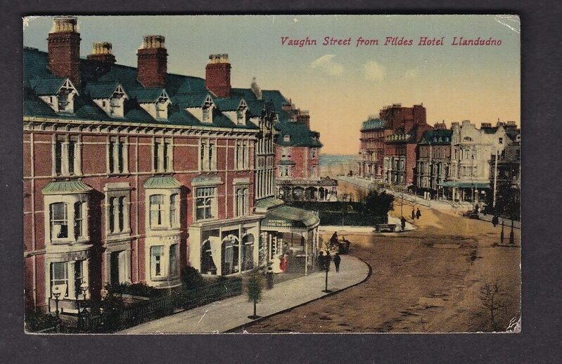 VAUGHAN STREET LLANDUDNO FROM FILDES HOTEL 1900S
