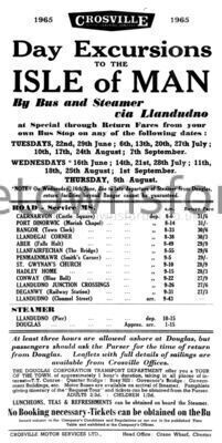 1965 CROSVILLE DAY EXCURSIONS
