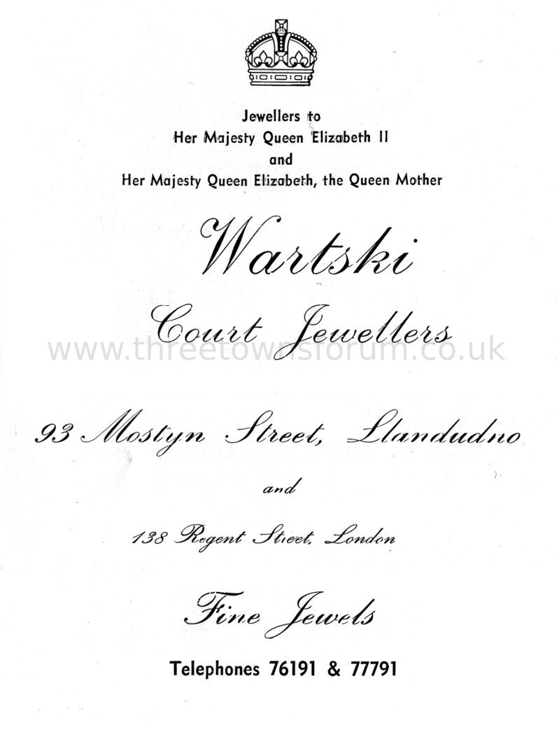 1966 WARTSKI JEWELLERS
